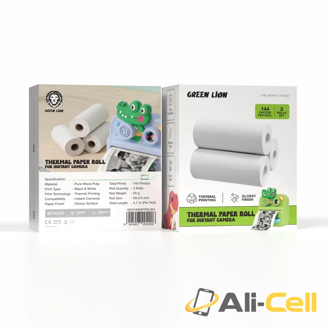 Green Lion Thermal Paper Roll for Instant Camera - White — 2