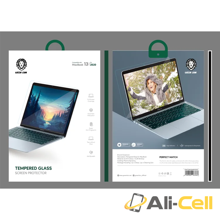 Green Lion Tempered Glass For MacBook-Clear — 3