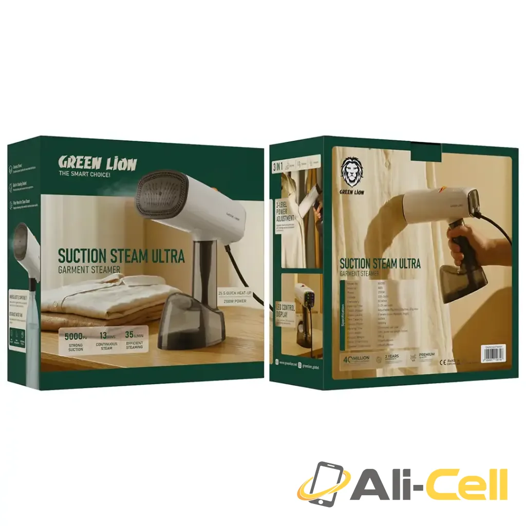 Green Lion Suction Steam Ultra Garment Steamer - White — 3