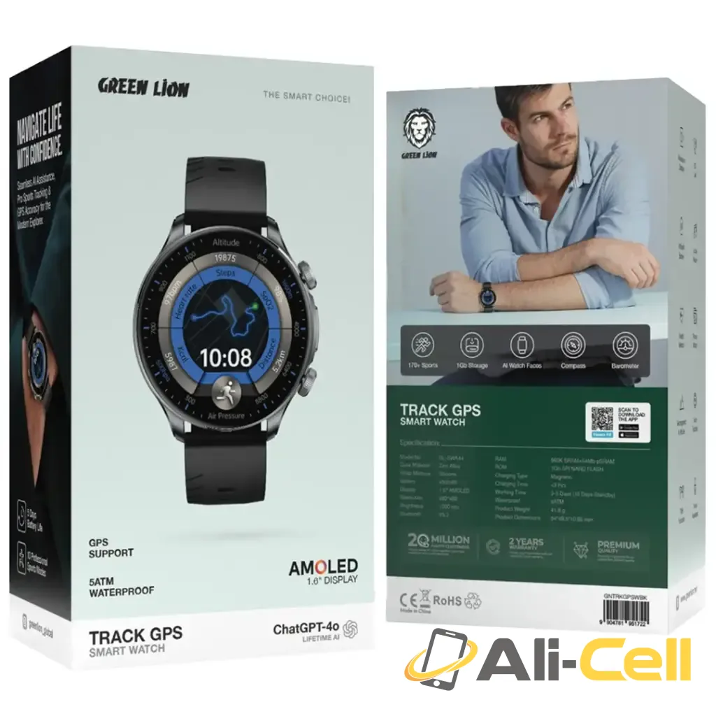 Green Lion Track GPS Smart Watch - Black — 2
