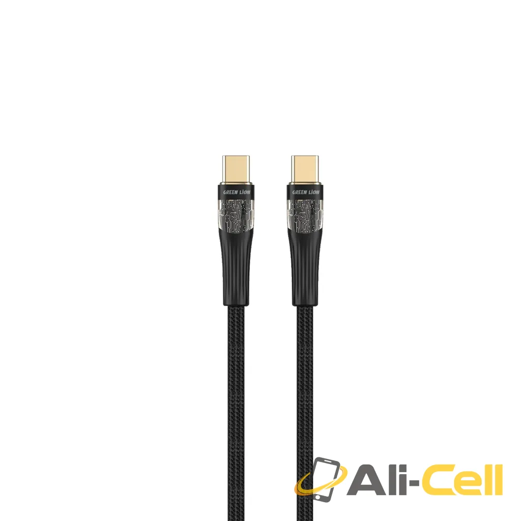 Green Lion Transparent Cable USB-C to USB-C - Black