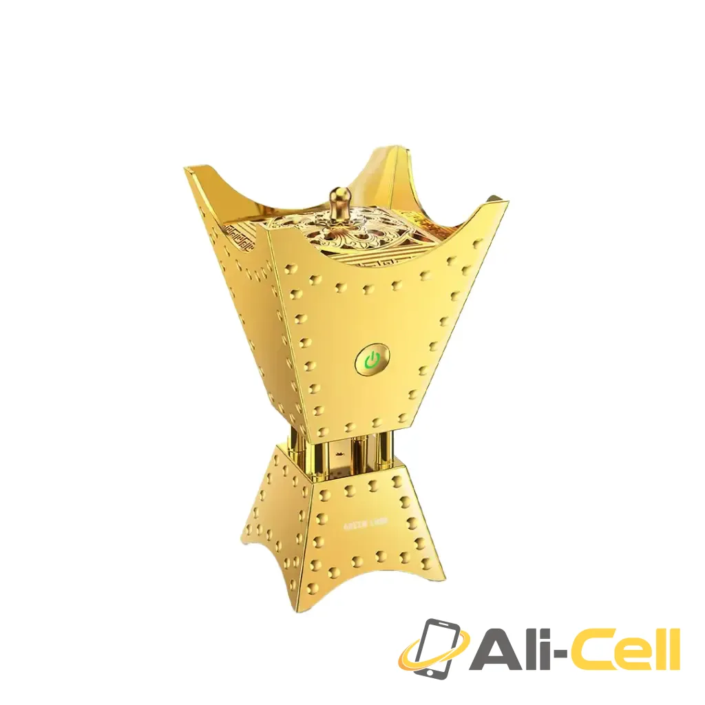 Green Lion Traditional Bakhour with Quran Speaker - Gold
