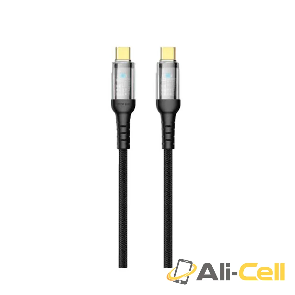Green Lion Transparent LED Cable 60w Type-C to Type-C -Black
