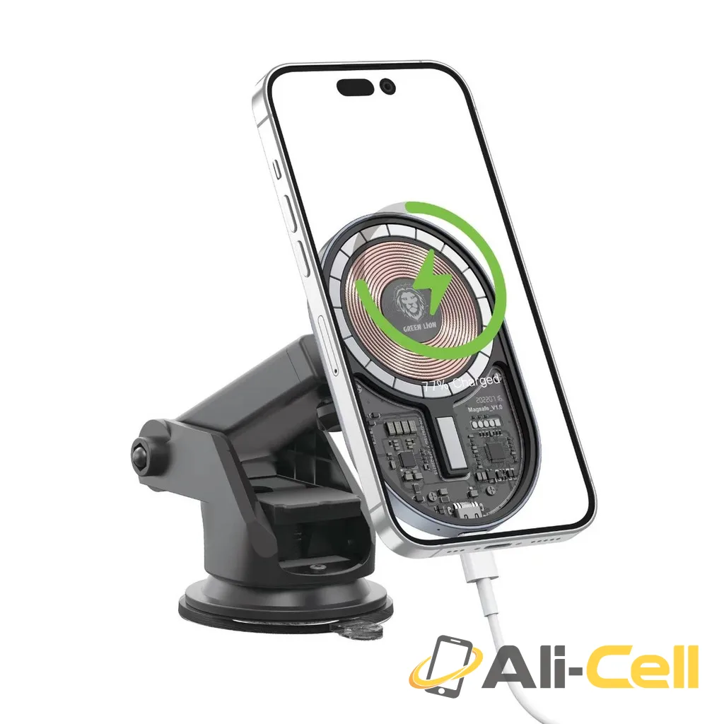 Green Lion Transparent Magnetic Wireless Car Charger 15W