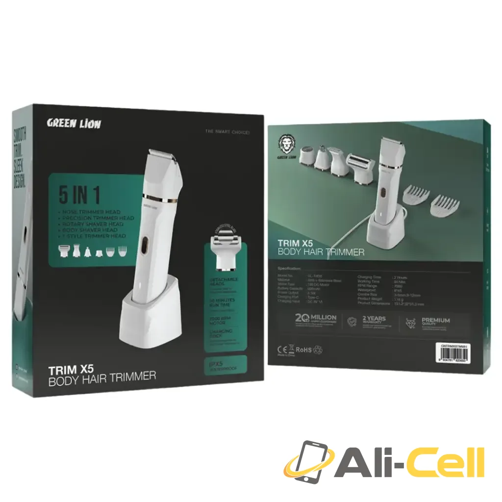Green Lion Trim X5 Body Hair Trimmer - White — 2