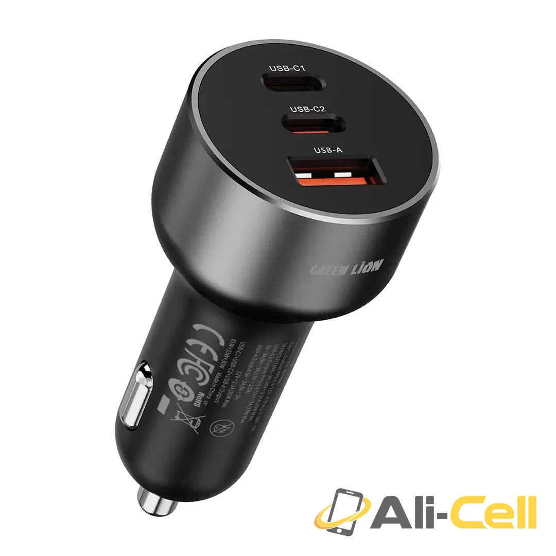 Green Lion Trio Volt Car Charger - Black