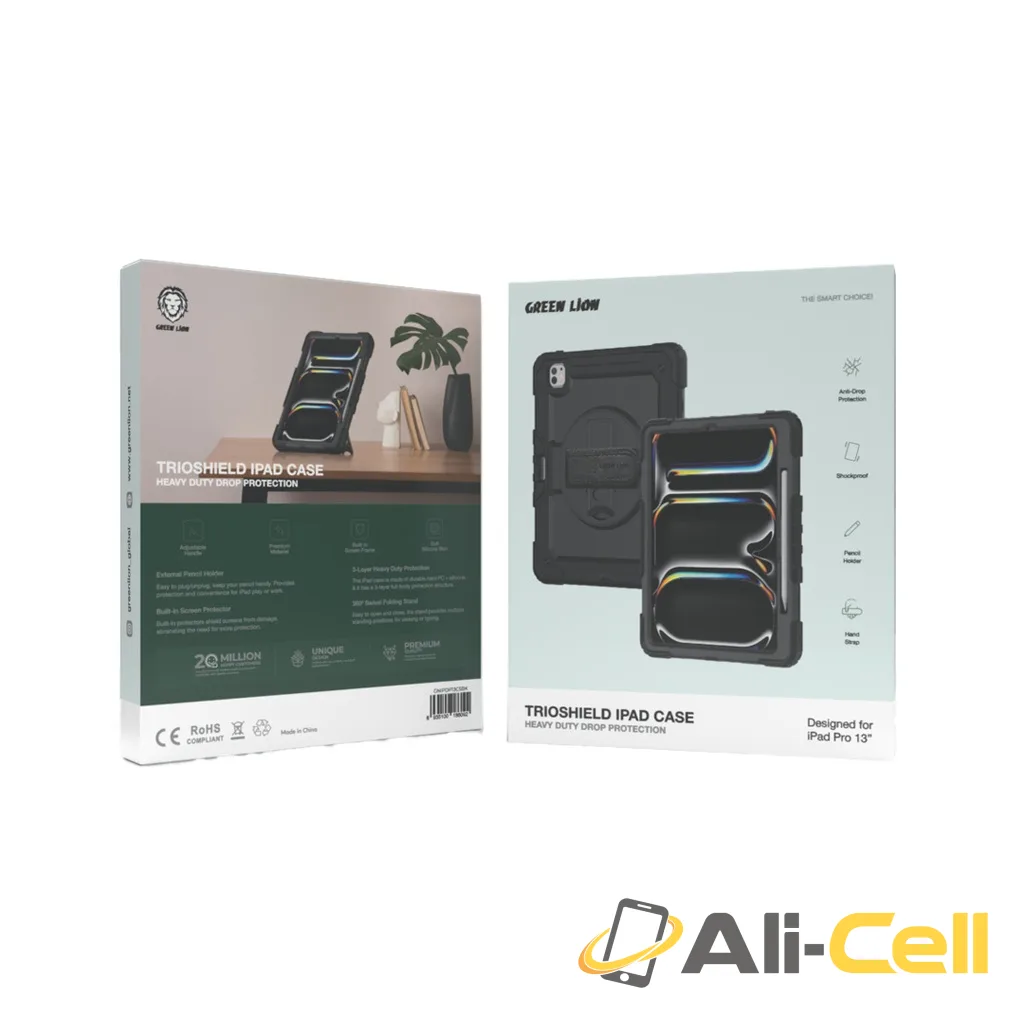 Green Lion Trioshield iPad Case - Black — 2